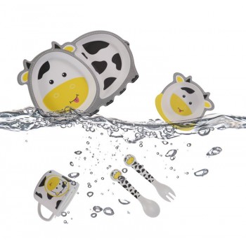 Σετ φαγητού Bamboo αγελάδα 5 τμχ