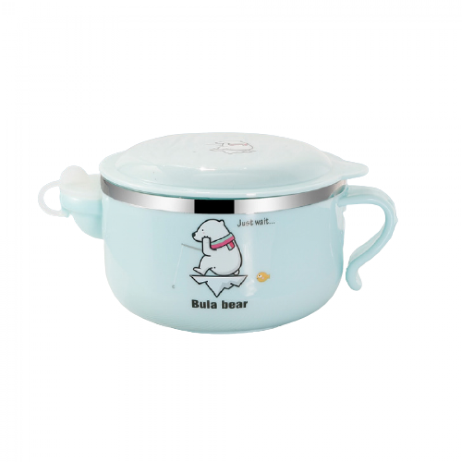 Μπολ φαγητού γαλάζιο 450 ml για παιδιά 6+ μηνών