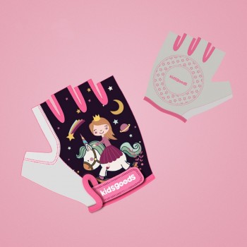 Κοντά γάντια ποδηλασίας με σχέδιο πριγκίπισσα