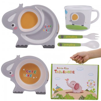 Σετ φαγητού  Bamboo ελέφαντας 5 τμχ