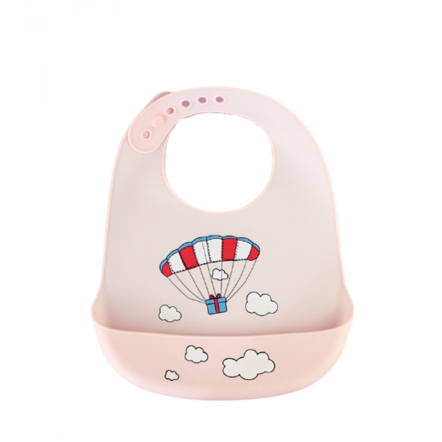 Σαλιάρα σιλικόνης αερόστατο με δώρο Σαλιάρα σιλικόνης αερόστατο με δώρο