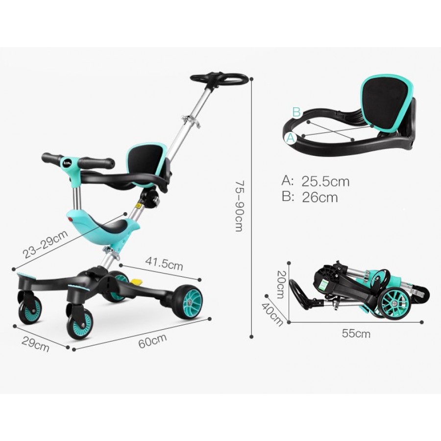 Καροτσάκι βόλτας αναδιπλούμενο για ηλικια 18+ μηνων 