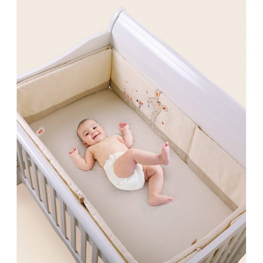 Πάντες για κούνια μωρού μπεζ με πόνυ