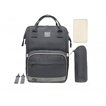 Τσάντα πλάτης μωρού LEQUEEN γκρί με usb