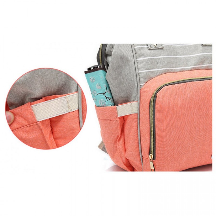 Τσάντα πλάτης μωρού γκρι-κόκκινο