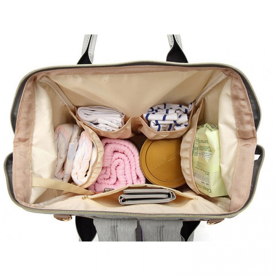 Τσάντα πλάτης μωρού γκρι-κόκκινο