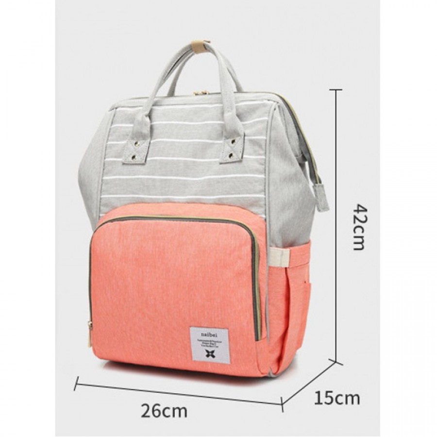 Τσάντα πλάτης μωρού γκρι-κόκκινο