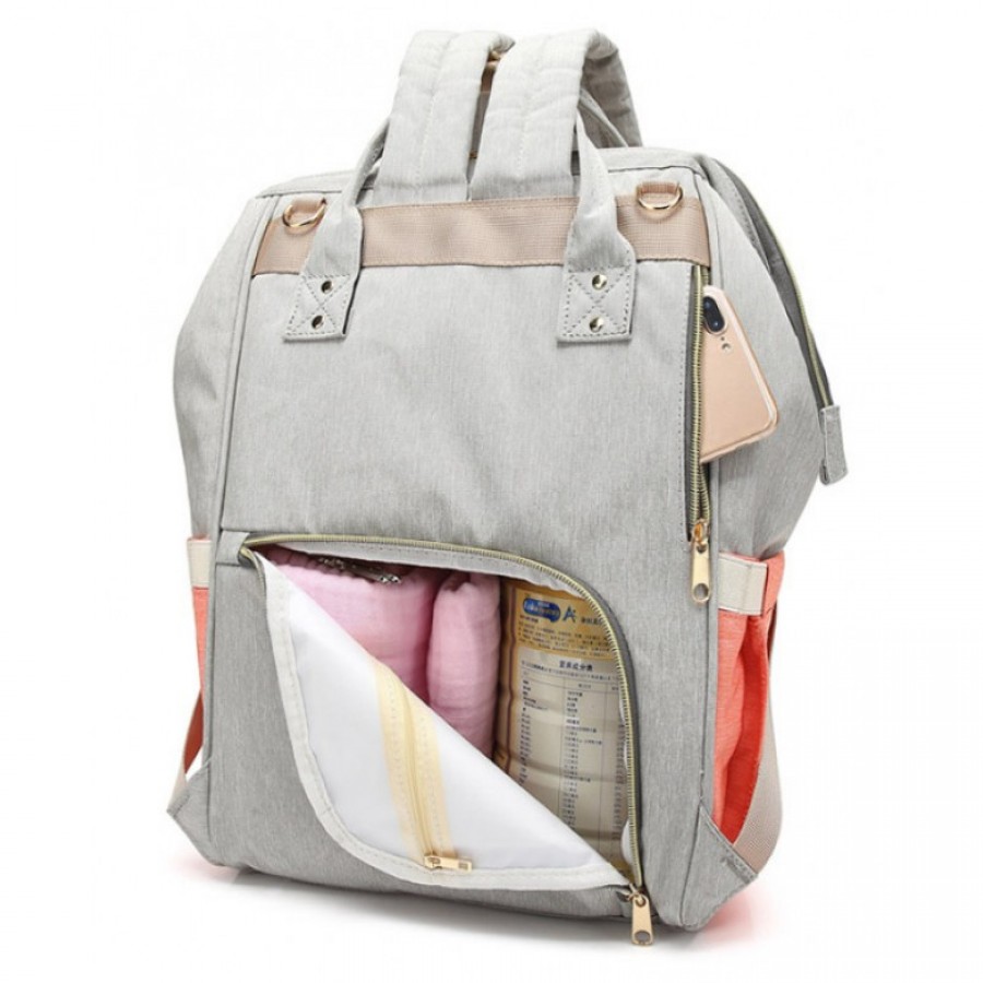 Τσάντα πλάτης μωρού γκρι-κόκκινο