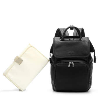 Τσάντα πλάτης δερμάτινη μαύρη